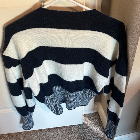 Commense Navy and White Striped Cardigan - Picture 3 of 3